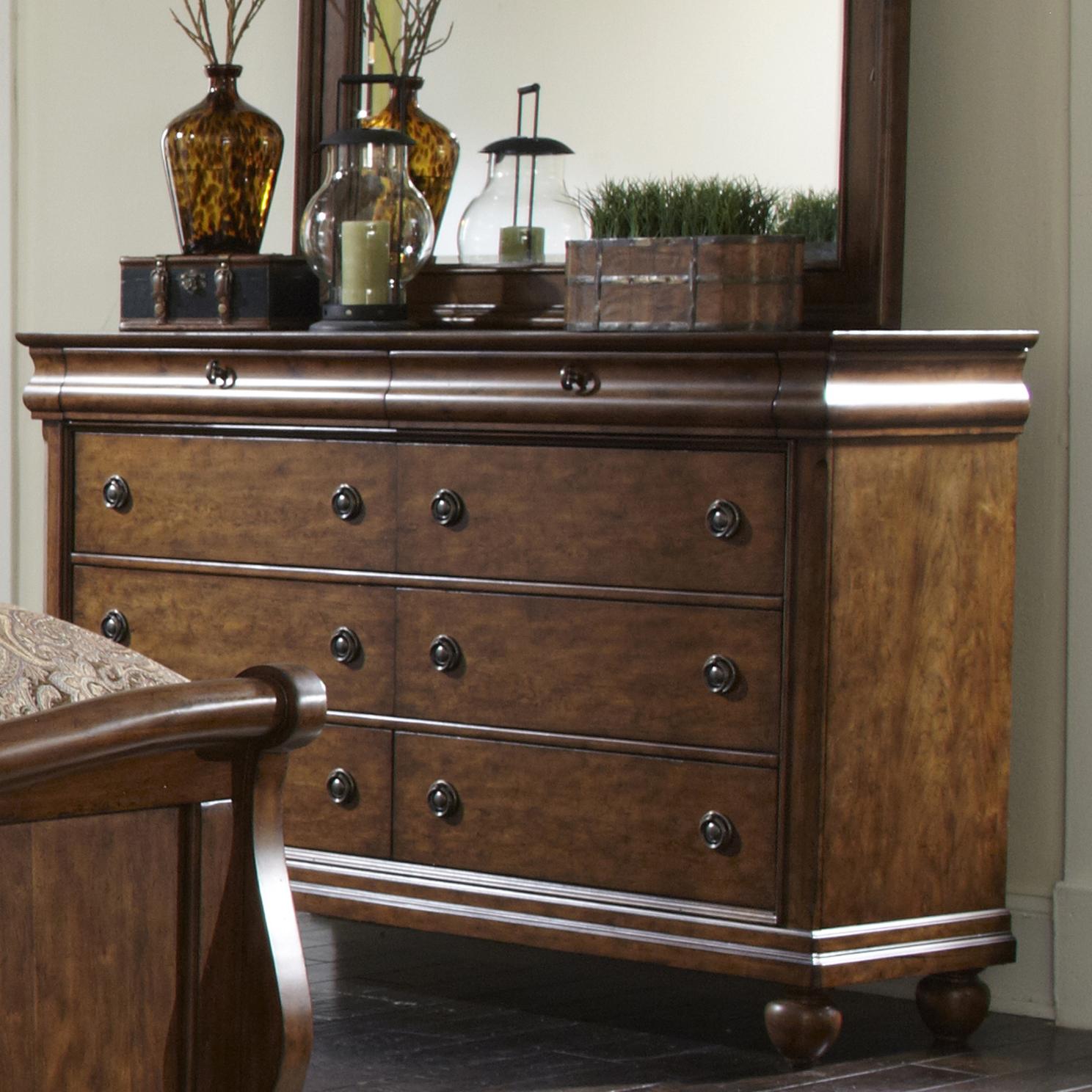 Liberty Furniture Rustic Traditions EightDrawer Dresser with Antique